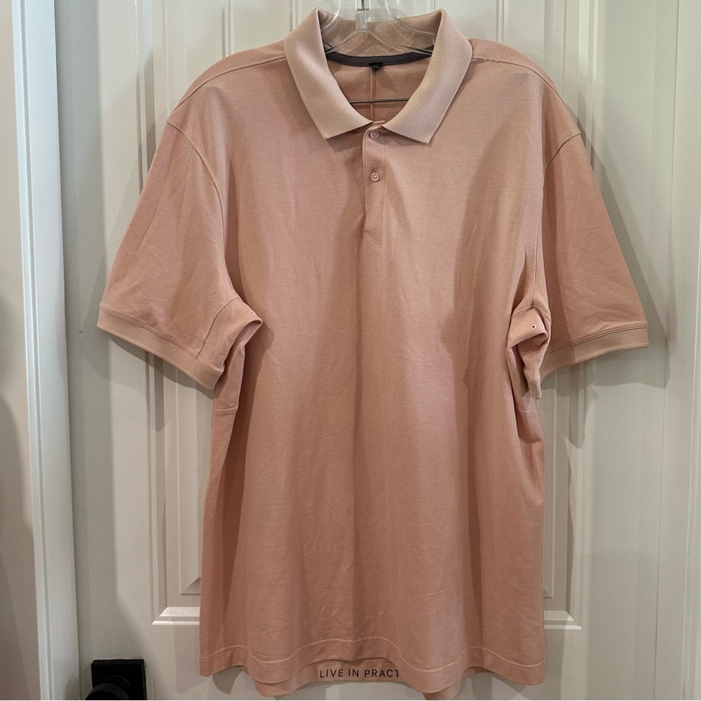 Lululemon Men's Pink Polo Shirt XL